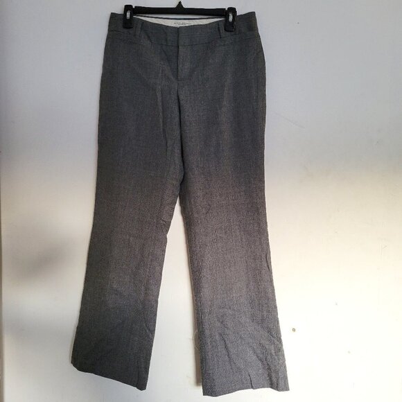 Banana Republic Jackson Fit Stretch Wool Long Wide Leg Gray Dress Pants Size 6 - Picture 1 of 12